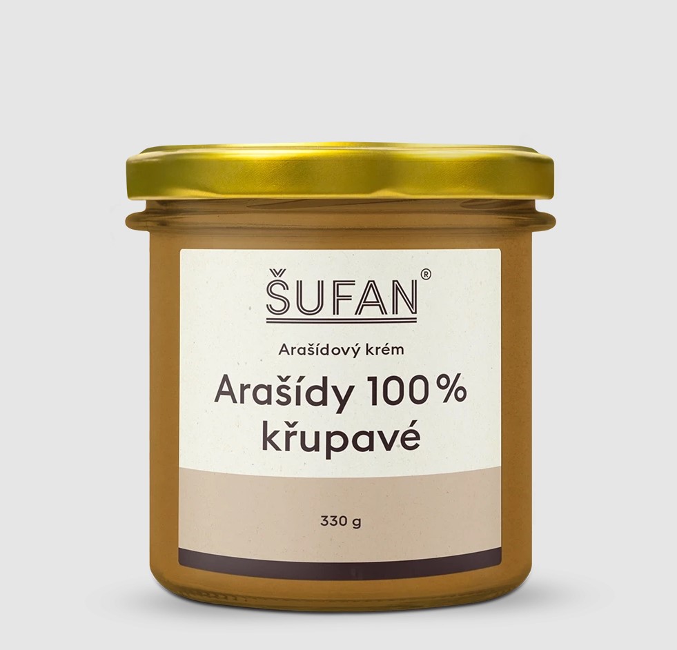100% Arašidový krém - chrumkavý, 330 g