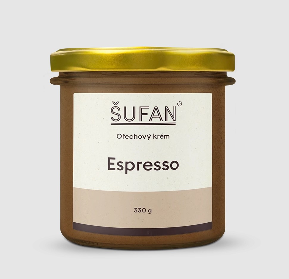 Mandľovo-arašidový krém - espresso, 330 g