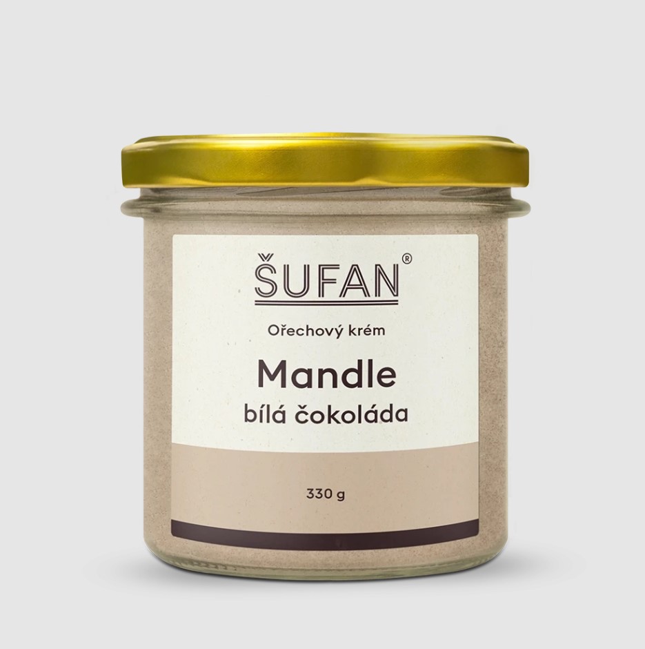 Mandľový krém s bielou čokoládou, 330 g