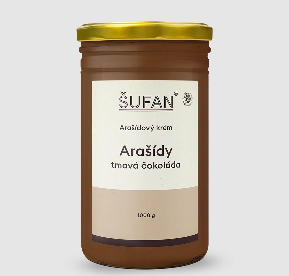 Arašidový krém s tmavou čokoládou, 1 000 g