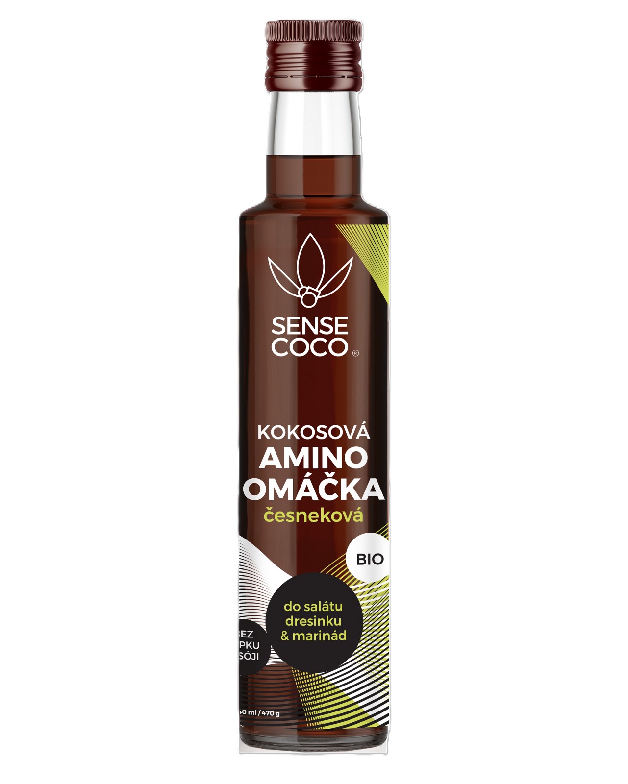 Bio kokosová amino omáčka - cesnaková, 330 ml