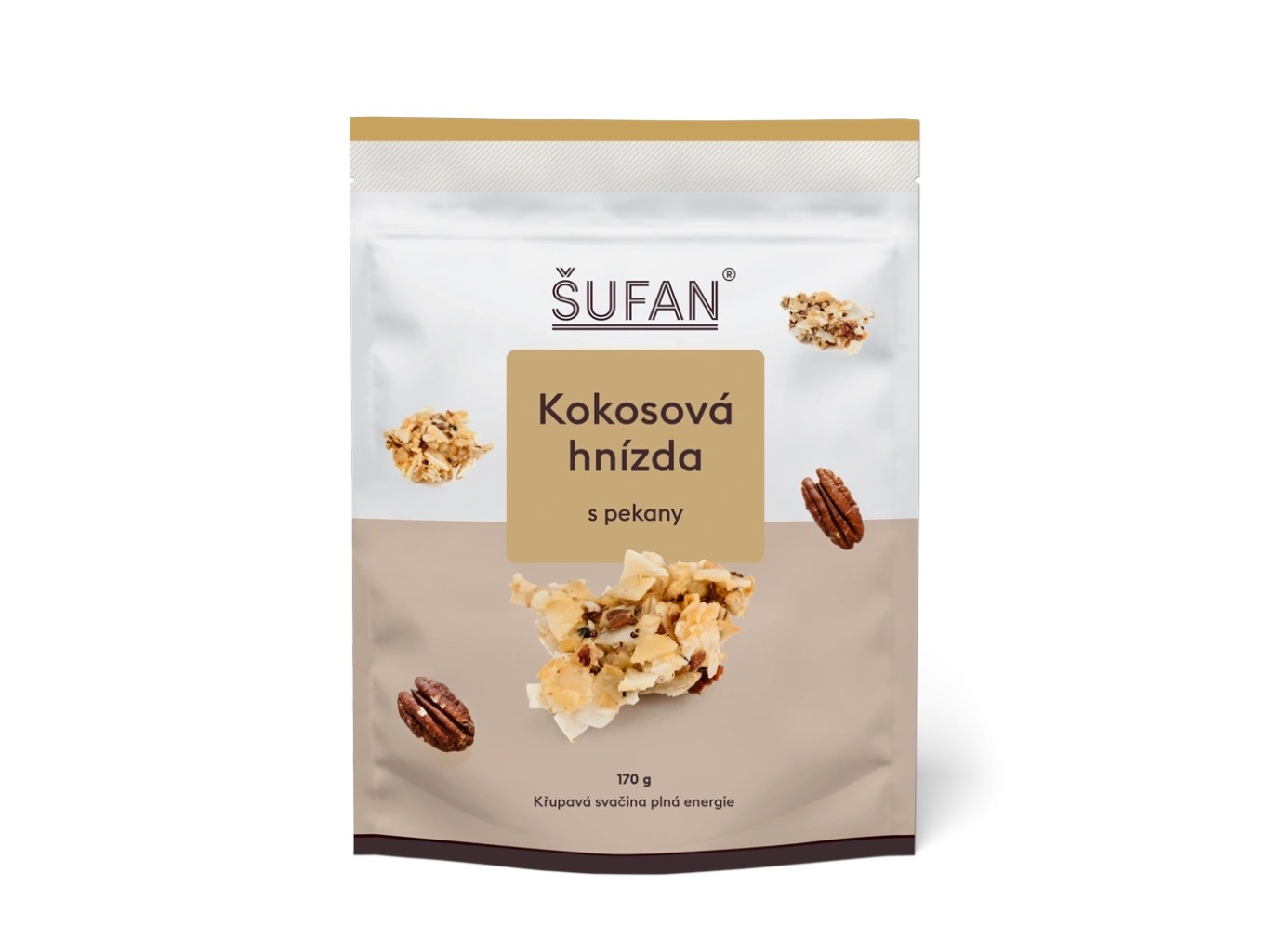 Kokosové hniezda s pekanmi, 170 g