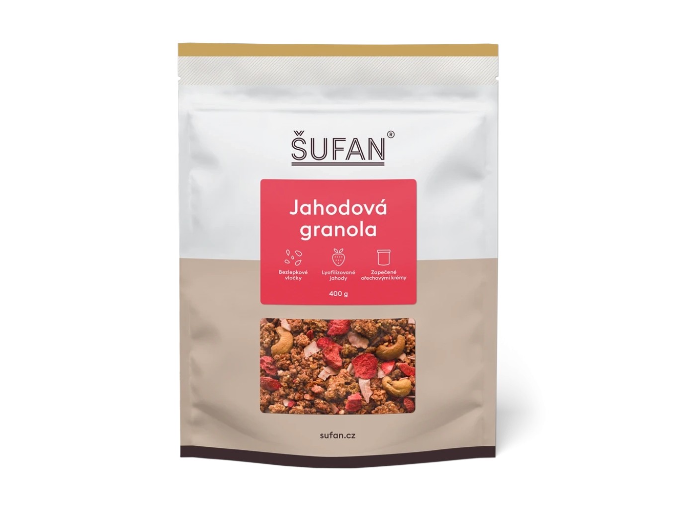 Granola jahodová, 400 g