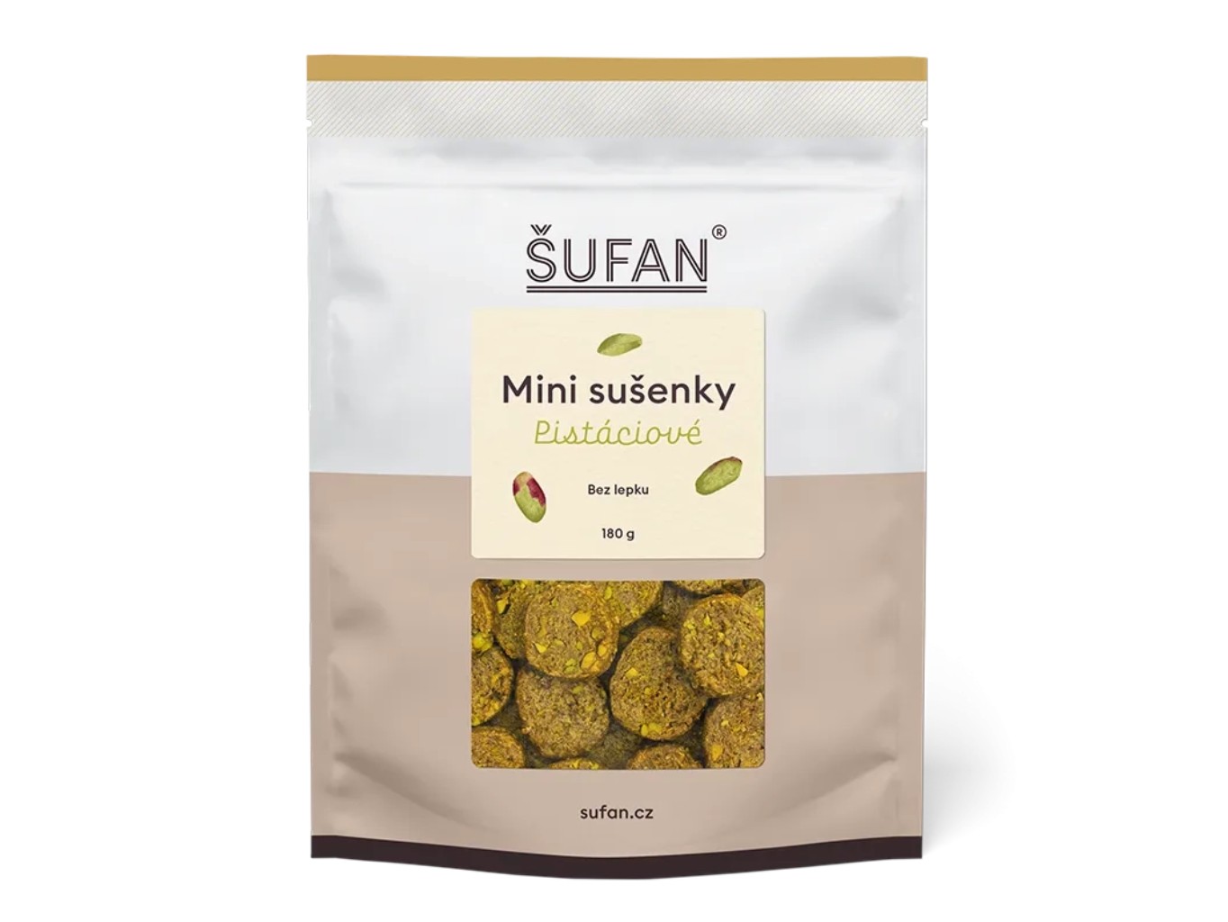 Mini sušienky pistáciové, 180 g