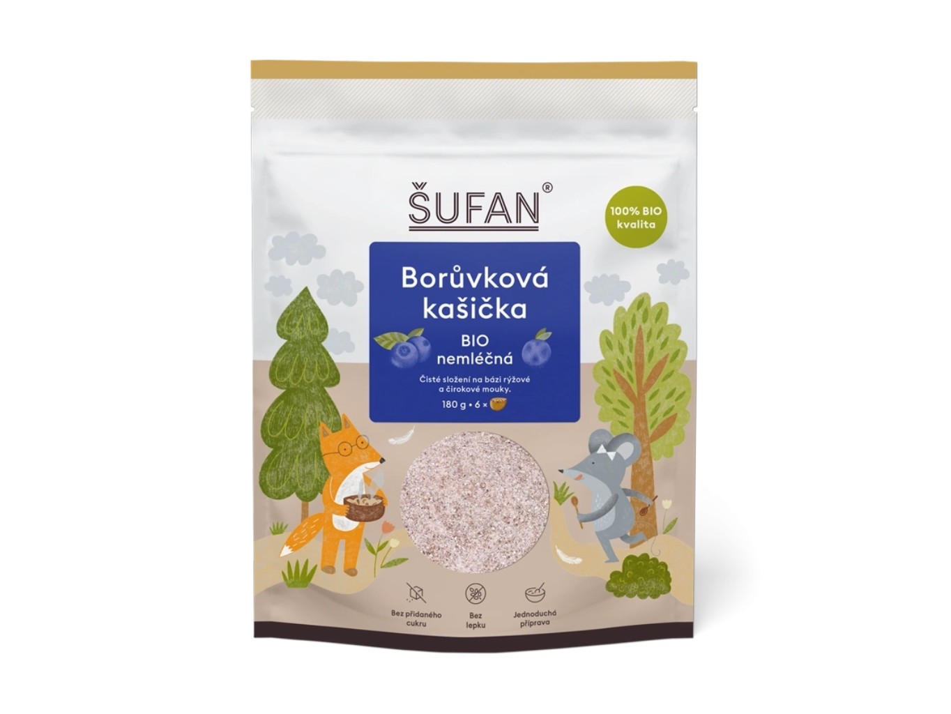 Čučoriedková kašička BIO nemliečna, 180 g