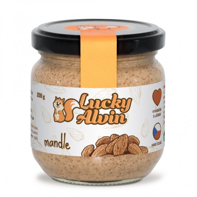 Orechový krém Lucky Alvin - mandle, 200 g