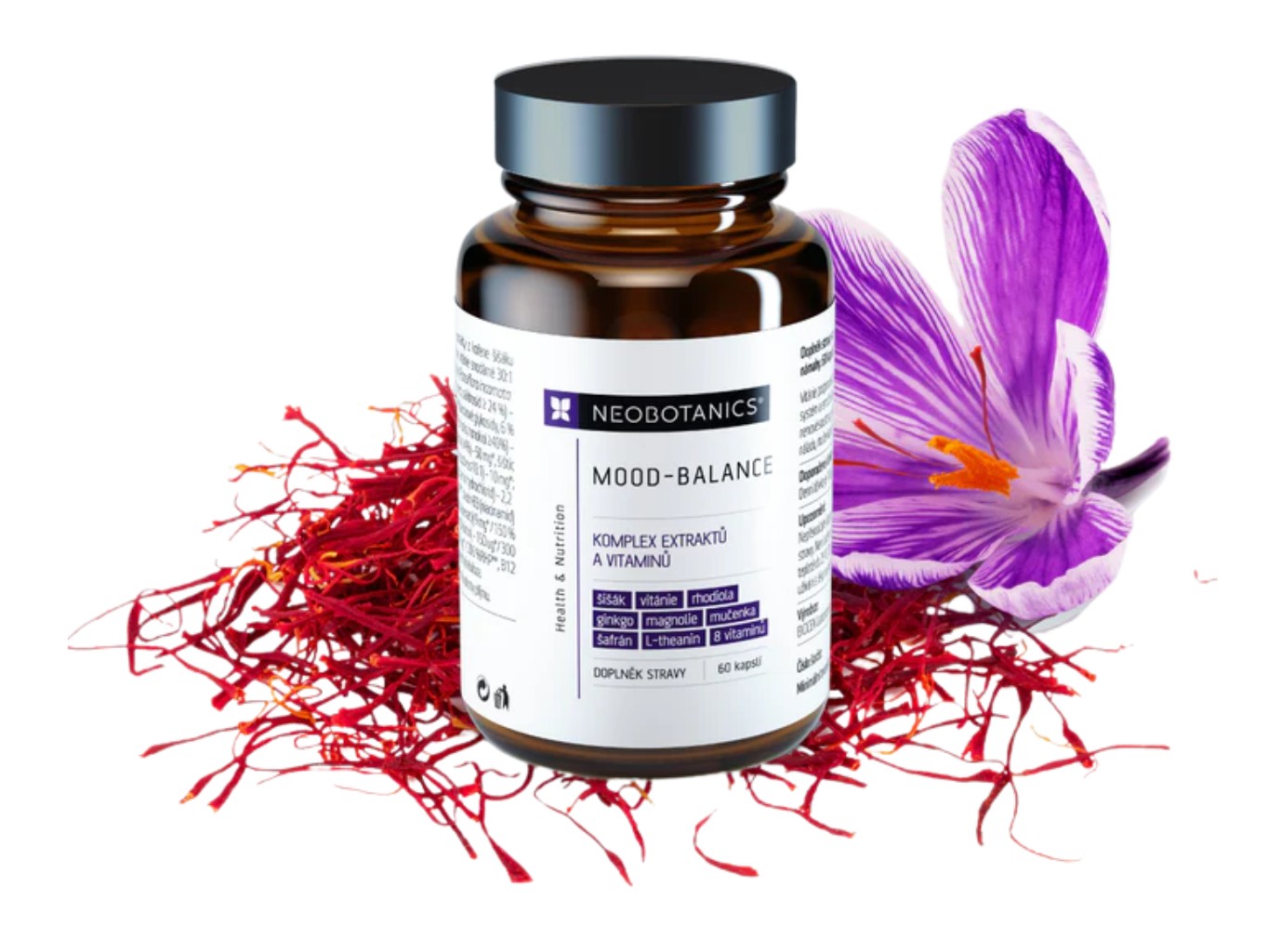 Komplex extraktov a vitamínov MOOD-BALANCE, 60 kapsúl