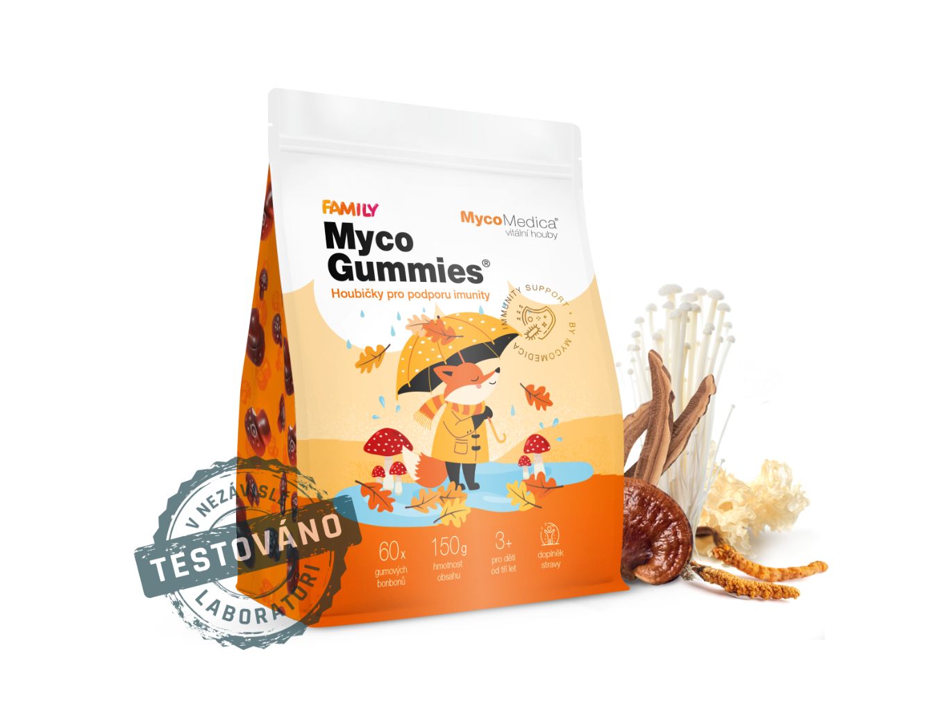 MycoGummies - gumídky s vitálnymi hubami, 60 cukríkov