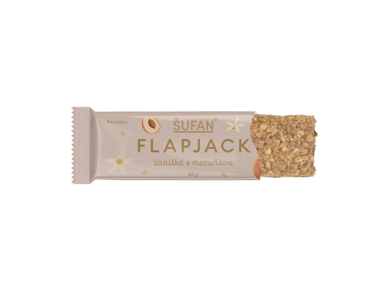 Flapjack vanilka s marhuľou, 60 g