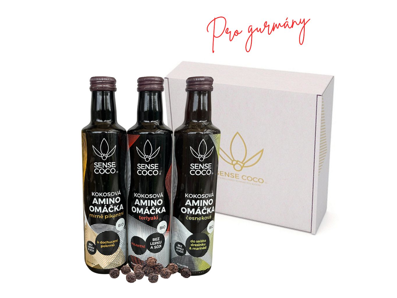 Balíček pre gurmánov - set amino omáčok, 3x 330 ml