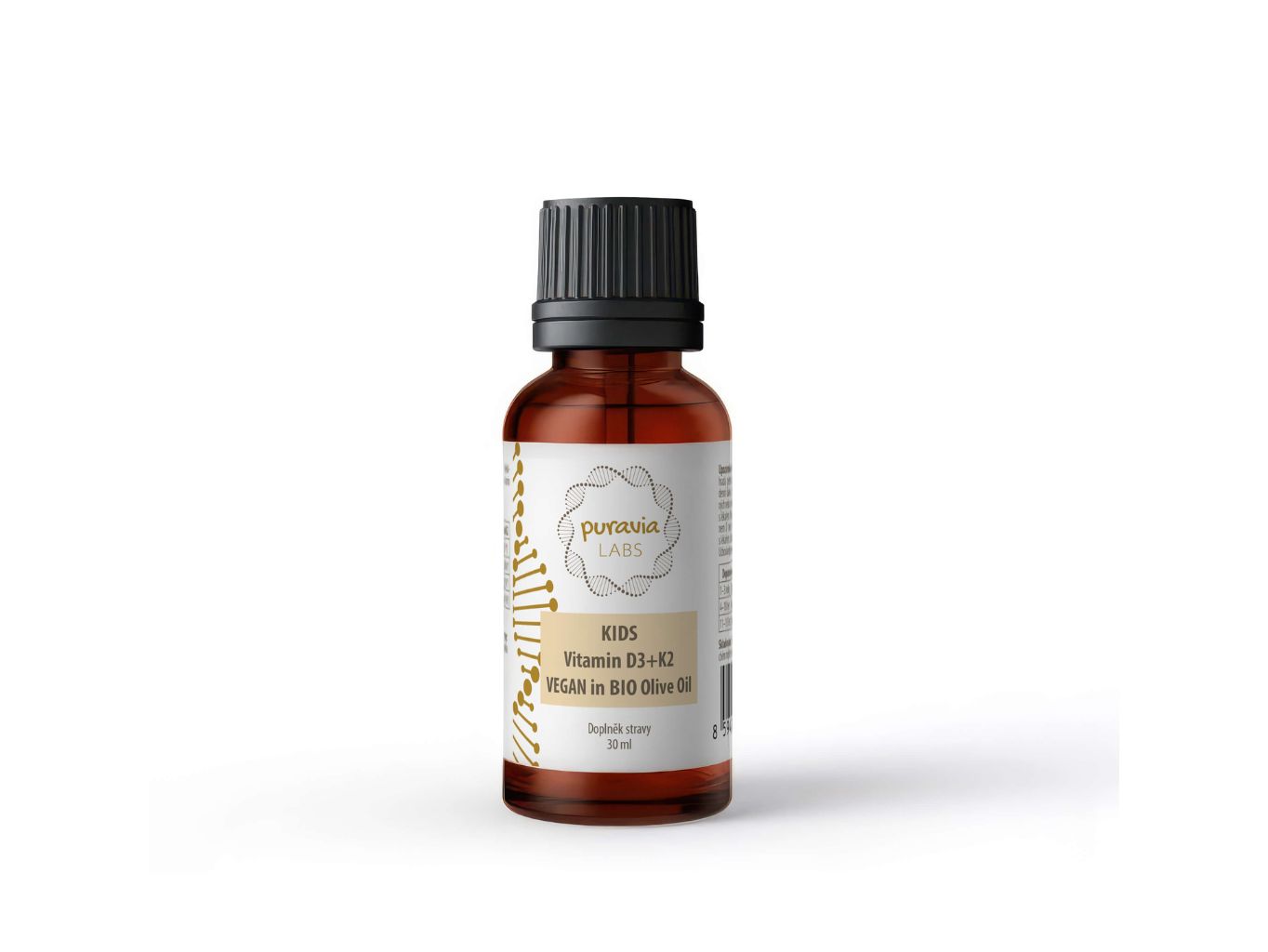 KIDS Vitamín D3 + K2 v bio olivovom oleji VEGAN, 30 ml