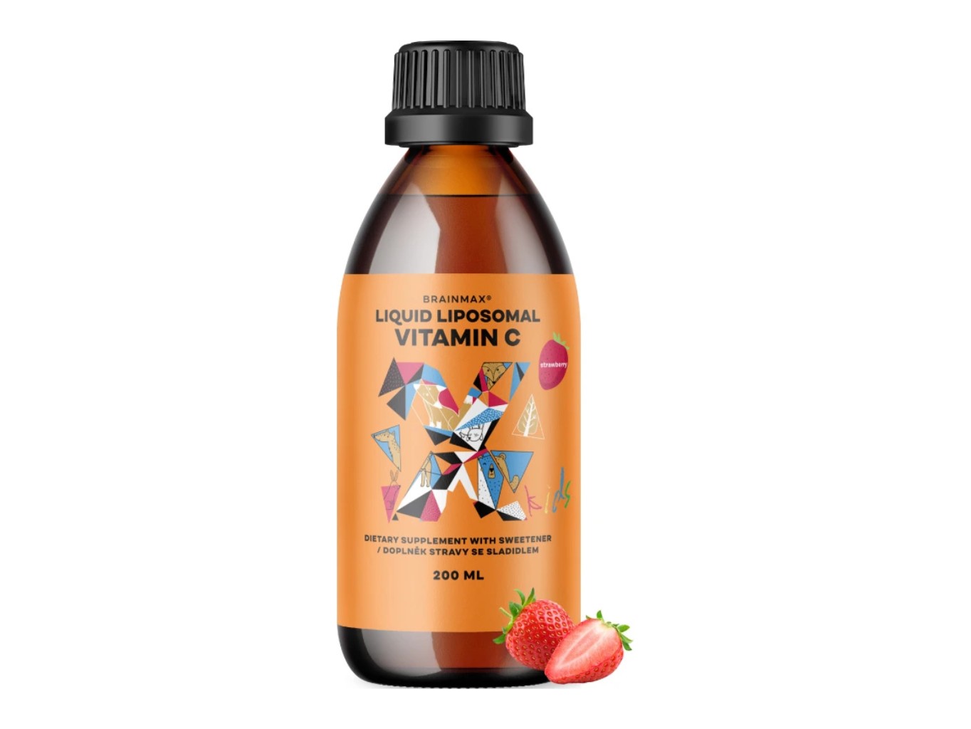 Lipozomálny vitamín C pre deti s príchuťou jahody, 200 ml