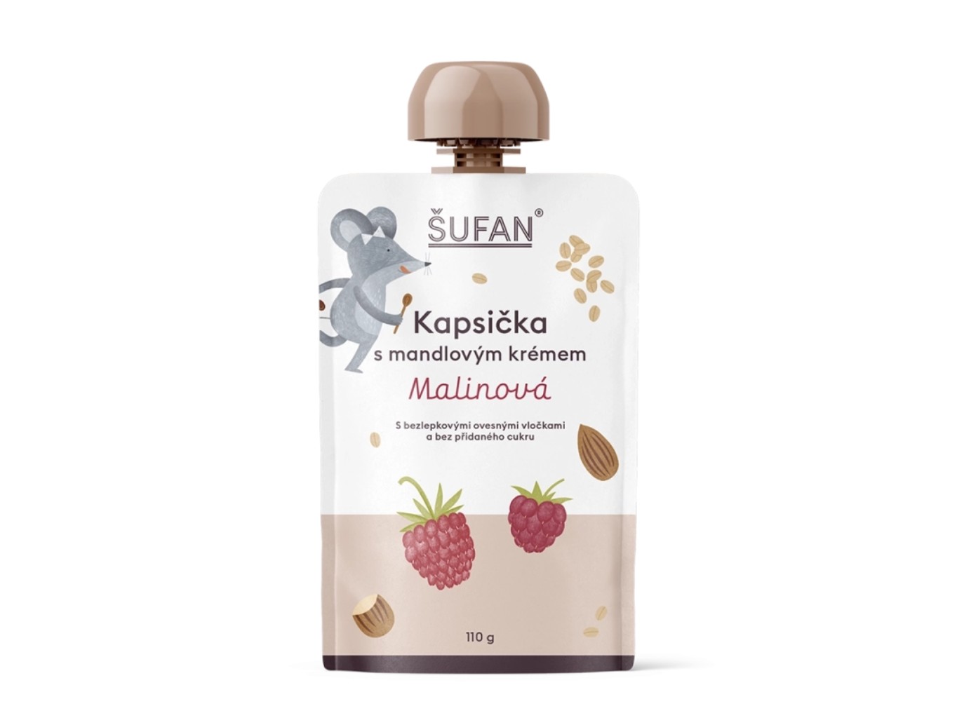 Kapsička s mandľovým krémom - malinové, 110 g