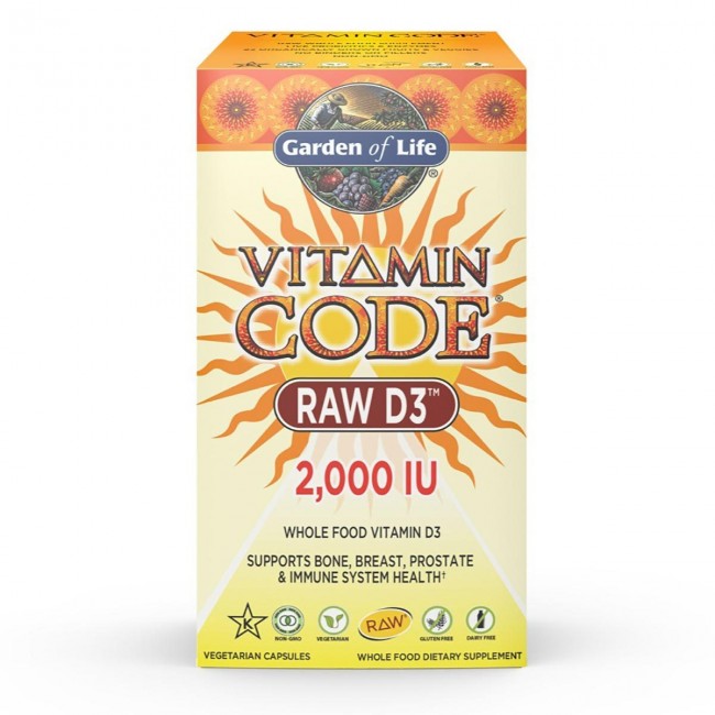 Vitamín D3 Raw 2000 IU, 60 kapsúl