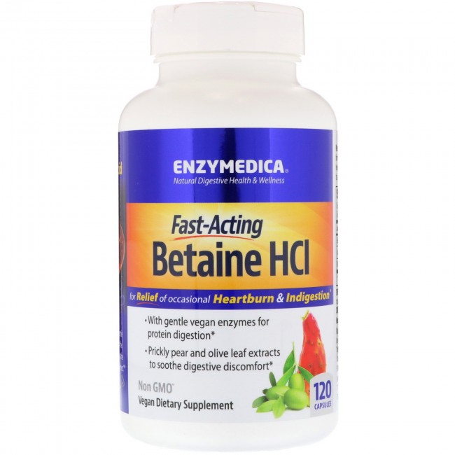 Betaine HCL 600 mg, 120 kapsúl