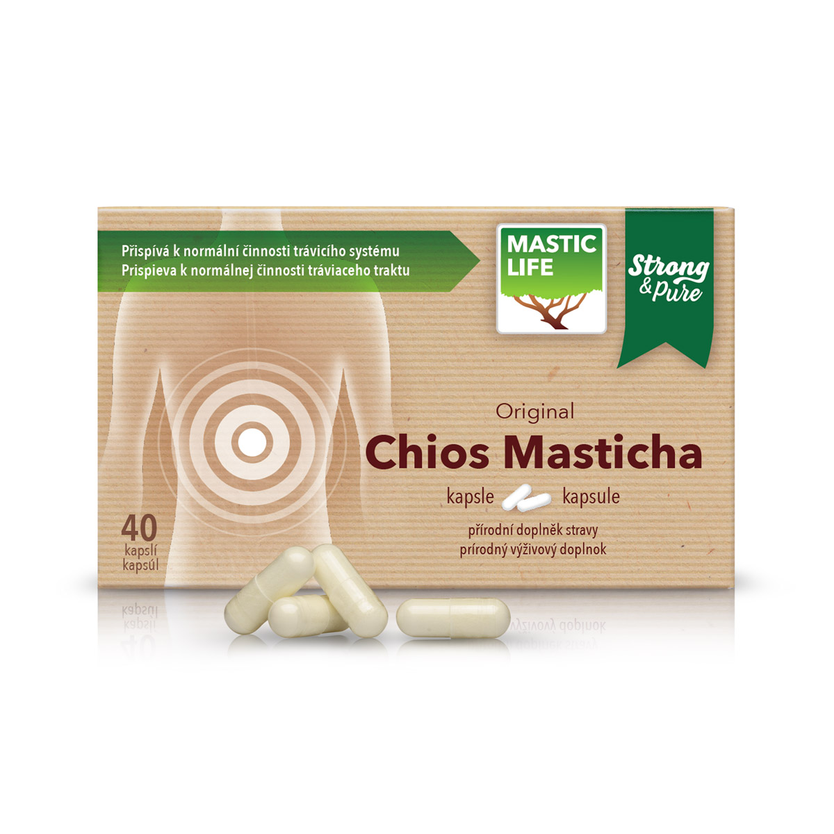 Mastichové kapsuly, 100% masticha, 40 kapsúl