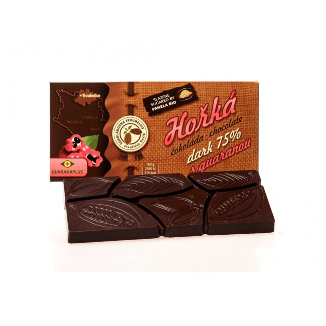 Čokoláda horká 75% s GUARANOU, 45 g