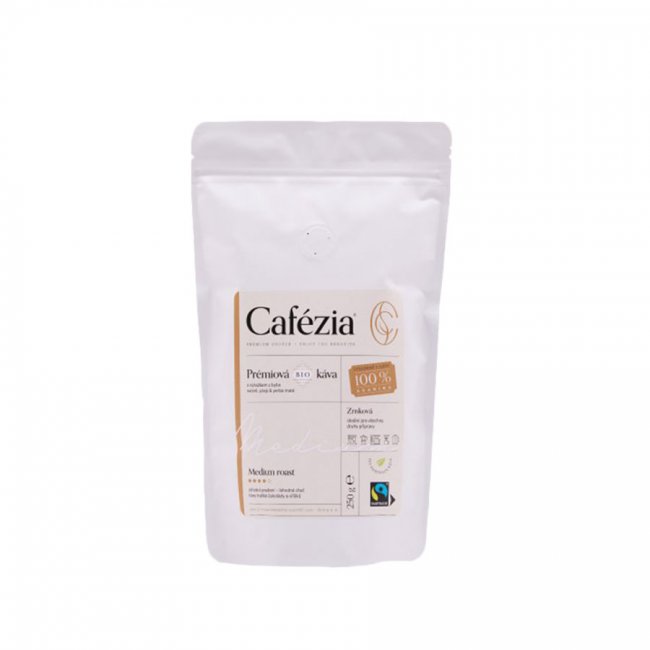MEDIUM ROAST zrnková stredne pražená BIO káva, 250 g