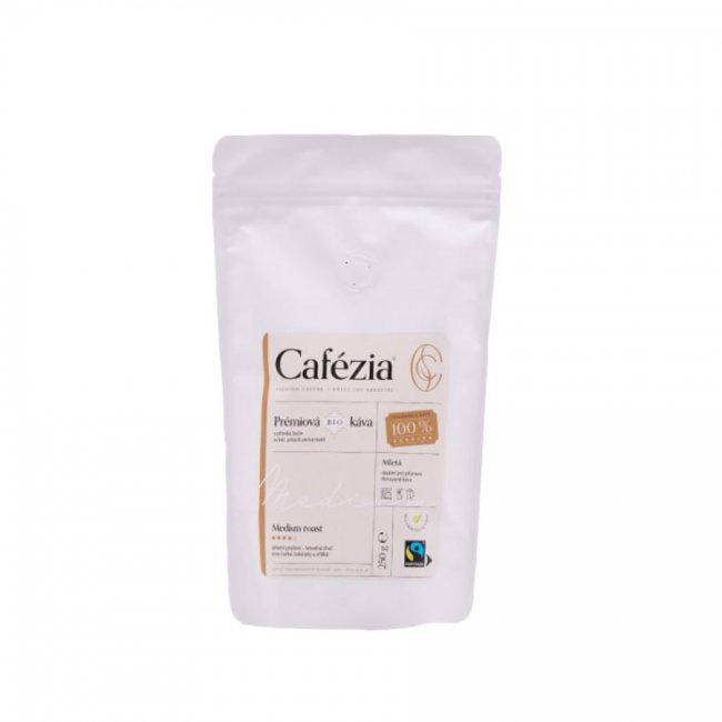 MEDIUM ROAST mletá stredne pražená BIO káva, 250 g