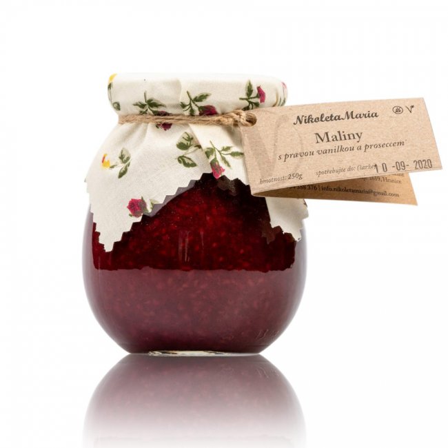 Marmeláda maliny s pravou vanilkou a proseccom, 250 g