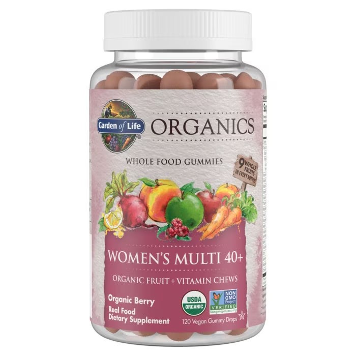 Organics - žuvacie multivitamíny z organického ovocia pre ženy 40+, 120 gumídkov