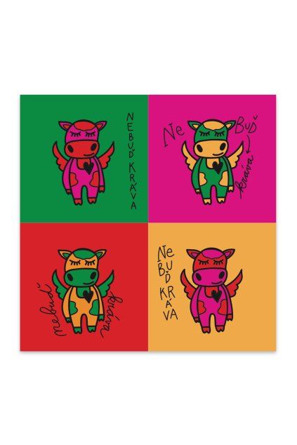 puravidashop plakat krava zelena