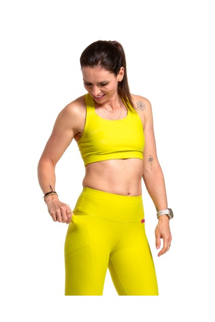 puravidashop sportovni podprsenka limetova detail 01