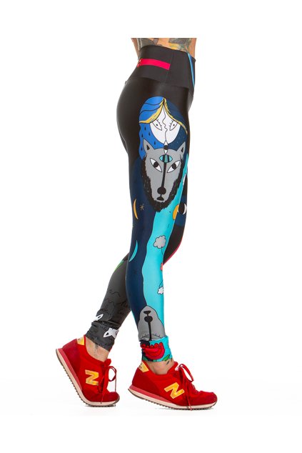 puravidashop damske leginy zeny vlci detail 01