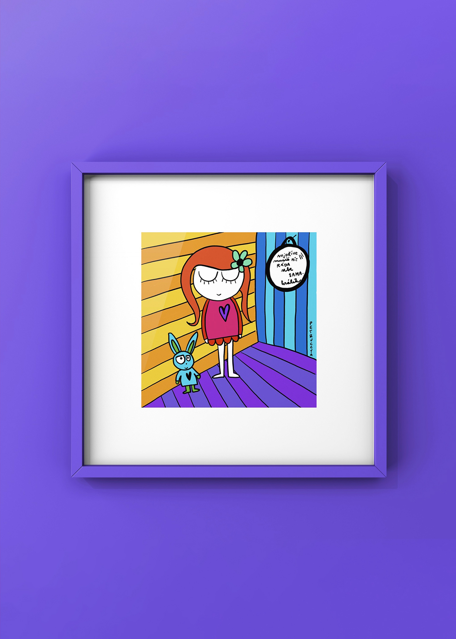 Petruccya pro Pura Vida Plakát ALENKA A KRÁLÍK Rozměr: 50x50 cm