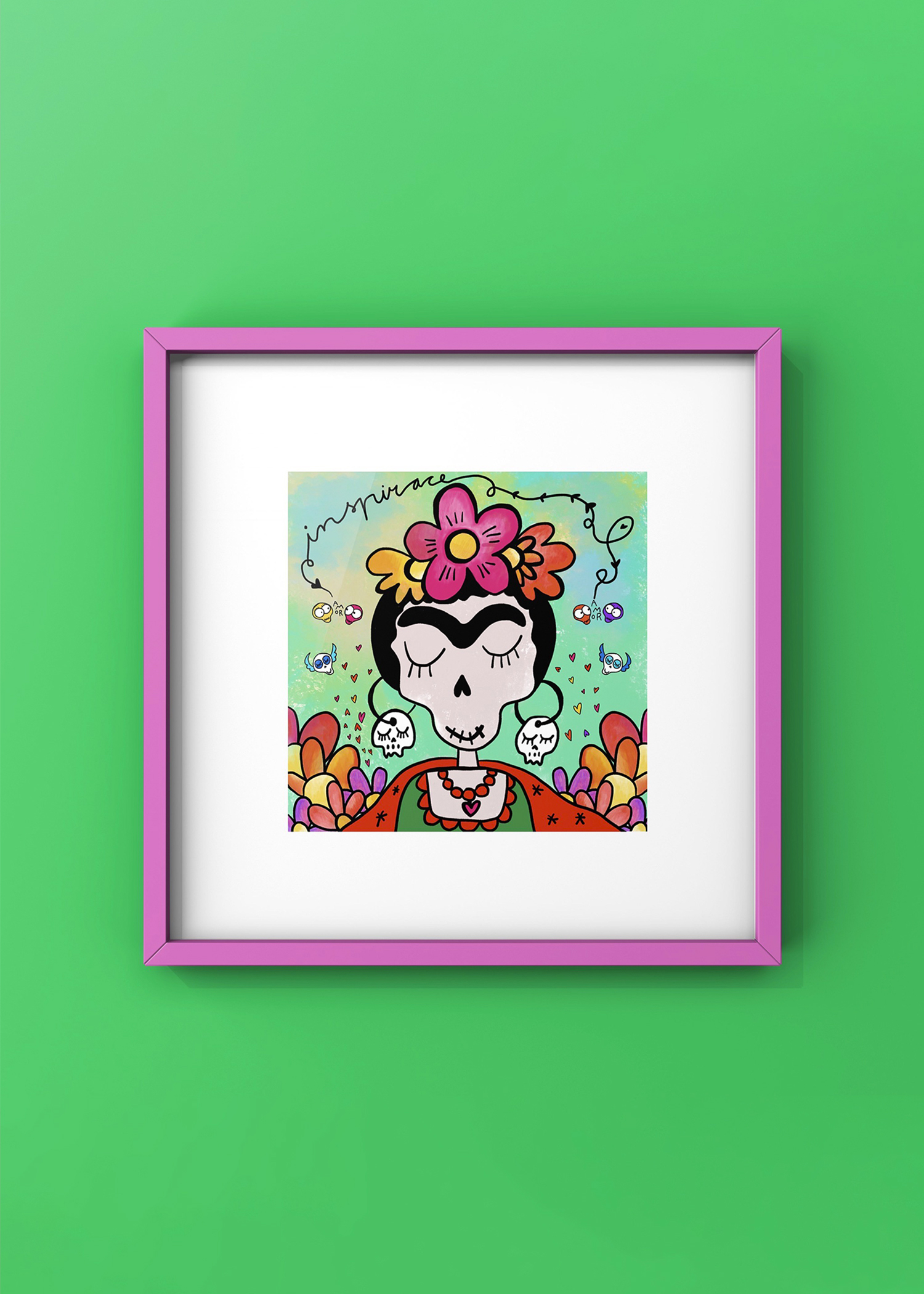 Petruccya pro Pura Vida Plakát FRIDA JE INSPIRACE Rozměr: 50x50 cm