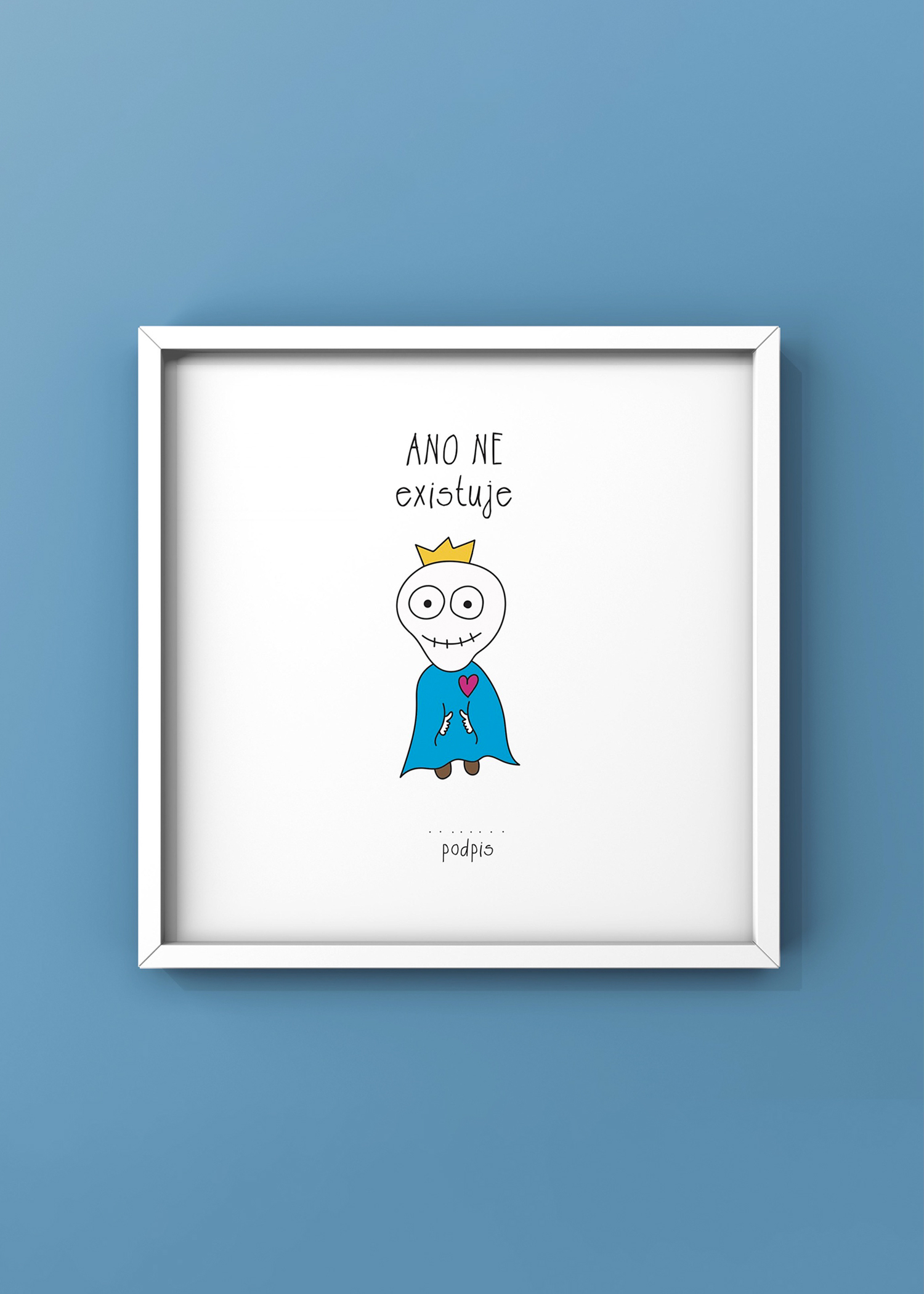 Petruccya pro Pura Vida Plakát EXISTUJE - podpis kluk Rozměr: 23x23 cm