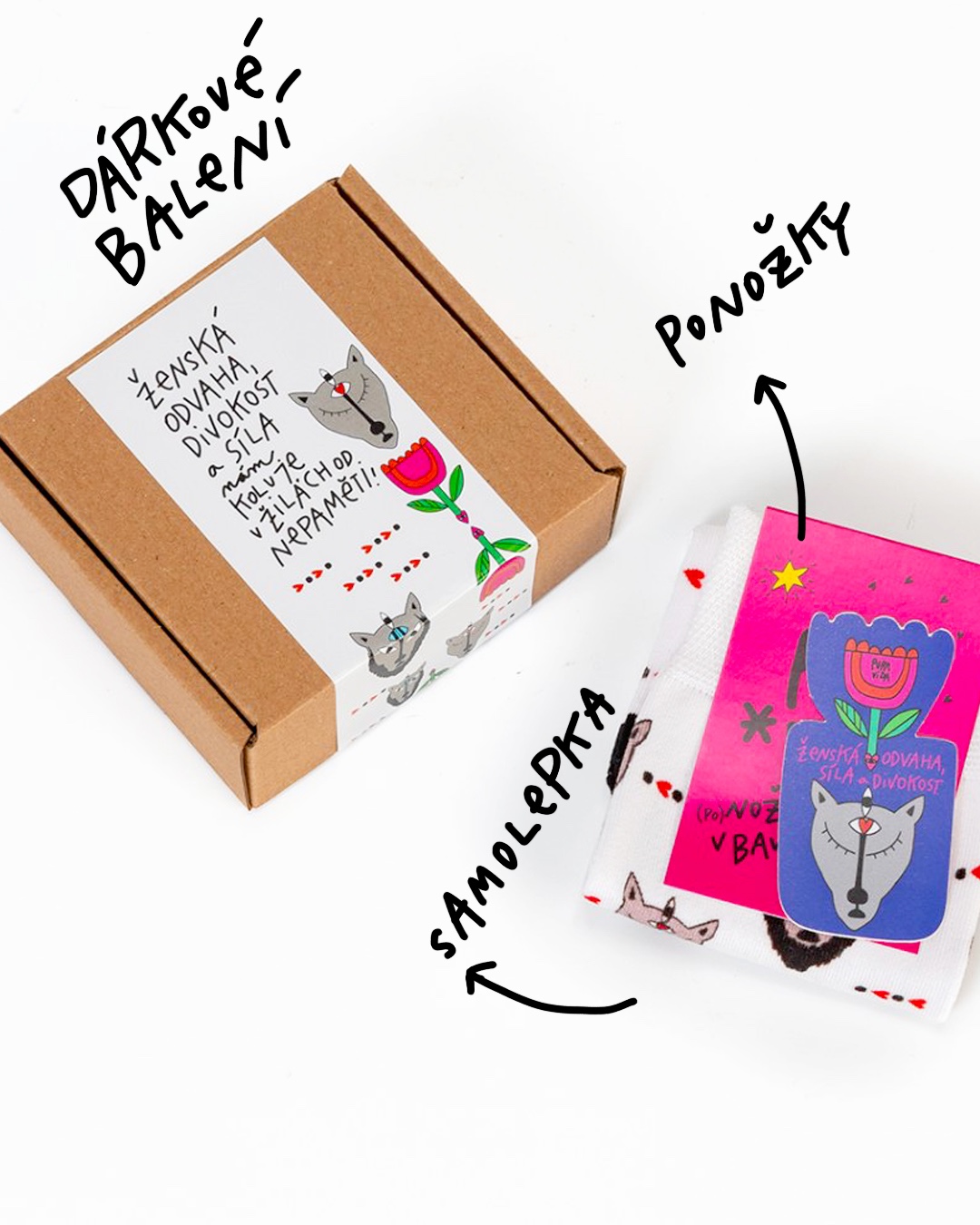 Pura Vida Dárková sada ponožková ŽENY A VLCI