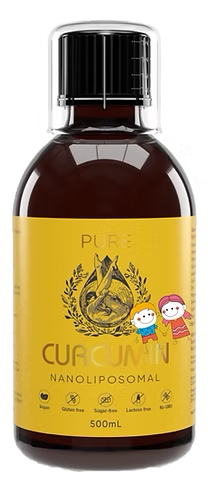 PURE CURCUMIN Kids 250 ml – dětská nanolipozomální receptura s kurkuminem, vitaminem C, D, E, zinkem a selenem