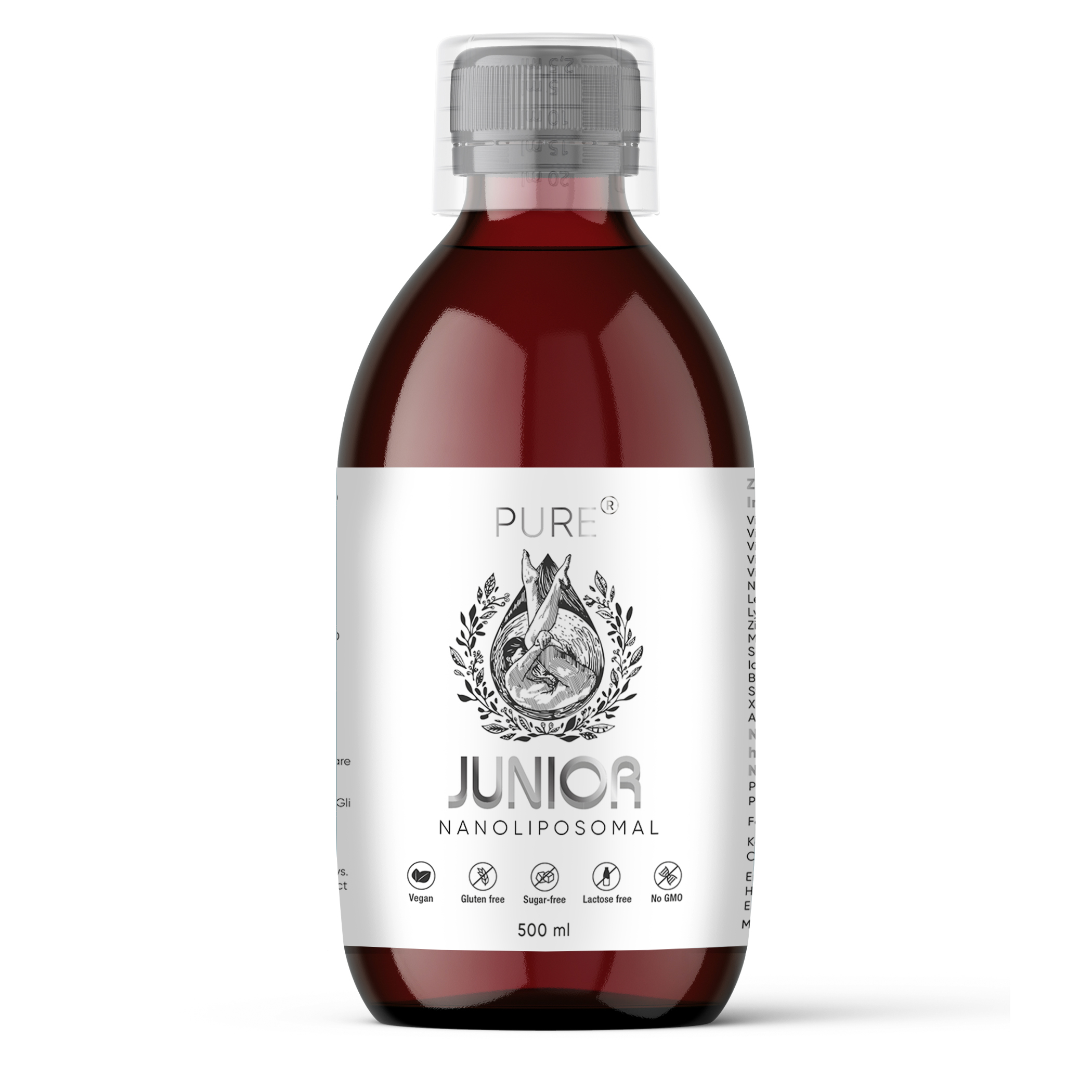 PURE JUNIOR 500 ml – nanolipozomální multivitamin pro děti s jódem