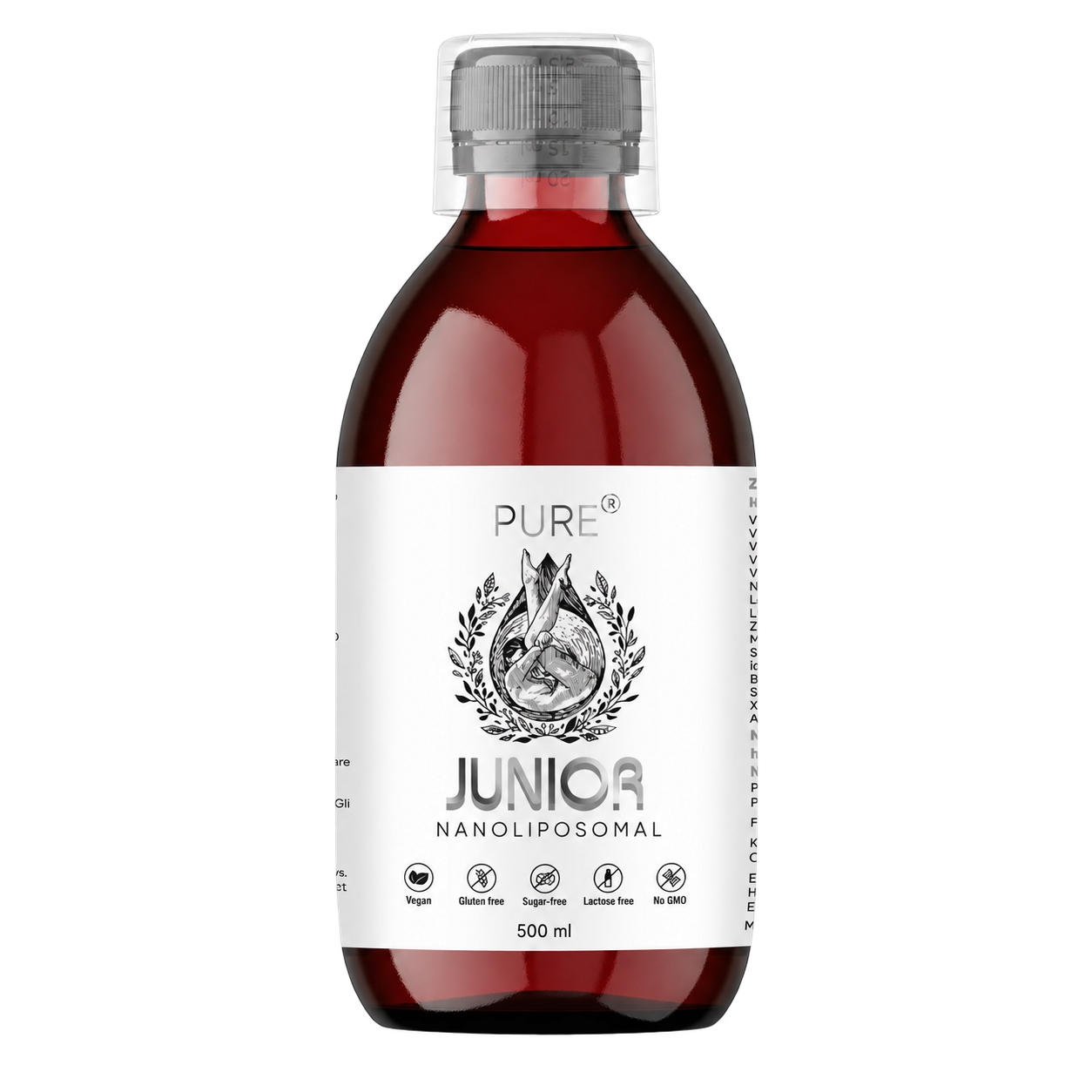 PURE JUNIOR 500 ml – dětský nanolipozomální multivitamin s B9 a B12