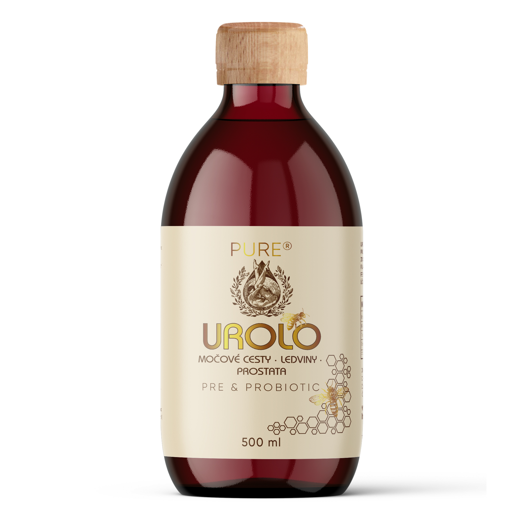PURE UROLO 500 ml – tekutý fermentovaný komplex s mikrobiálními kulturami a bylinami