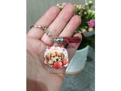 Přívěsek štěně s třásněmi