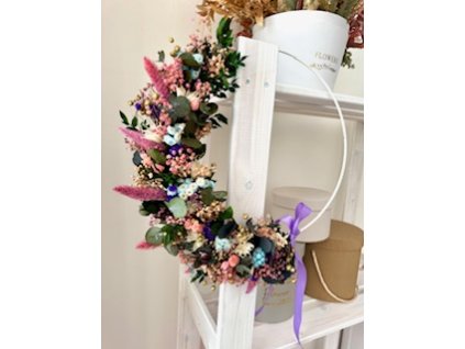 Půlvěnec na obruči - letní 40cm