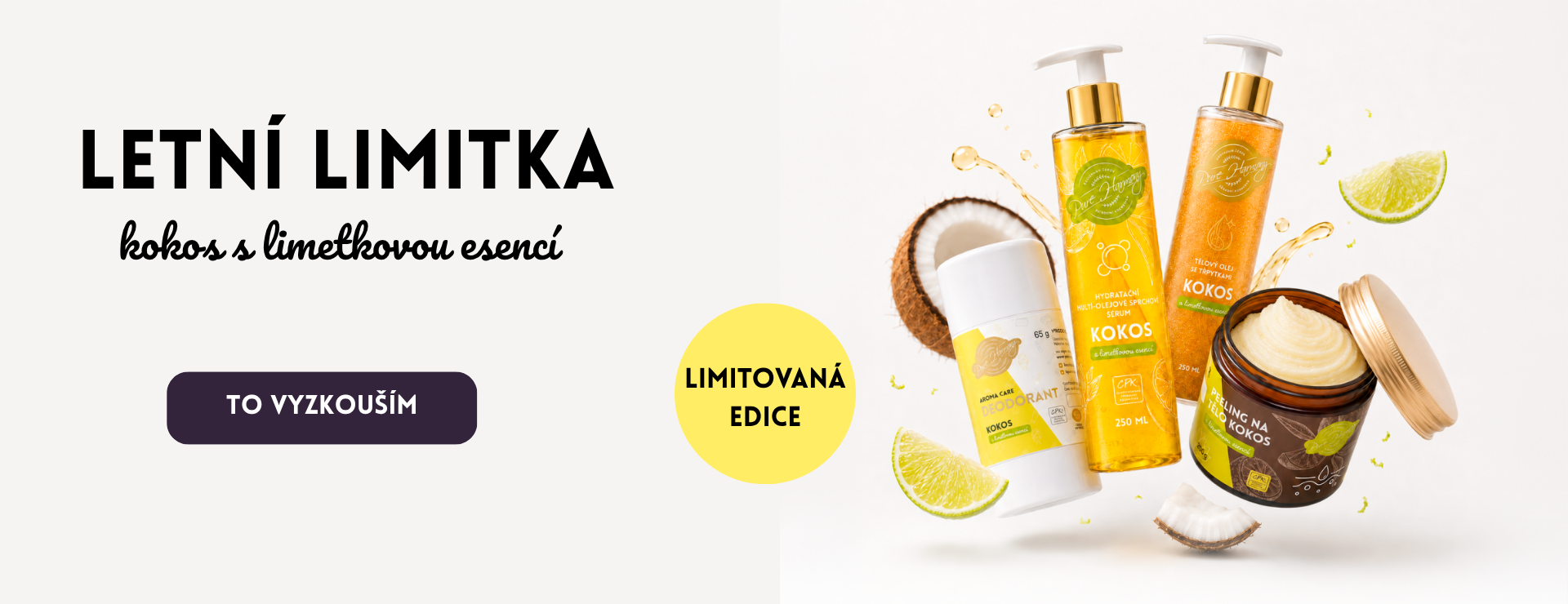 Letní limitovaná edice - Kokos s limetkovou esencí