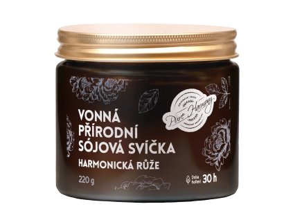 Přírodní vonná sójová svíčka Harmonická růže