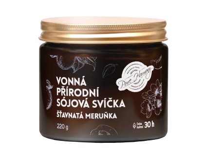 Přírodní vonná sójová svíčka Šťavnatá meruňka 220 g