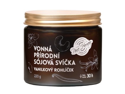 Přírodní vonná sójová svíčka Vanilkový rohlíček 220 g