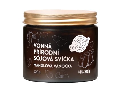 Přírodní vonná sójová svíčka Mandlová vánočka