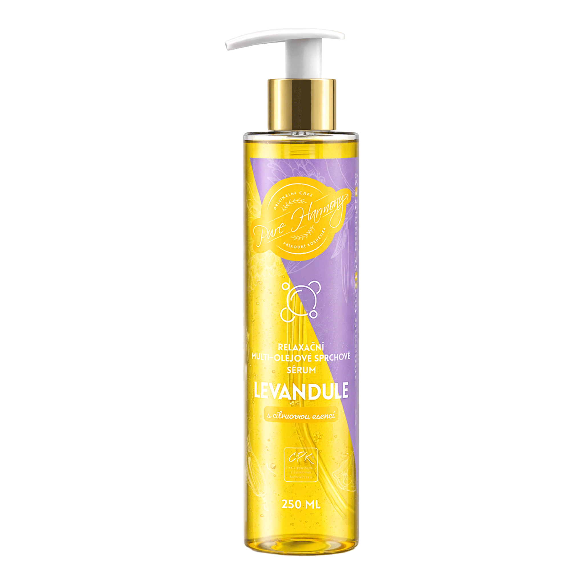 Relaxační multi-olejové sprchové sérum Levandule s citrusovou esencí 250 ml