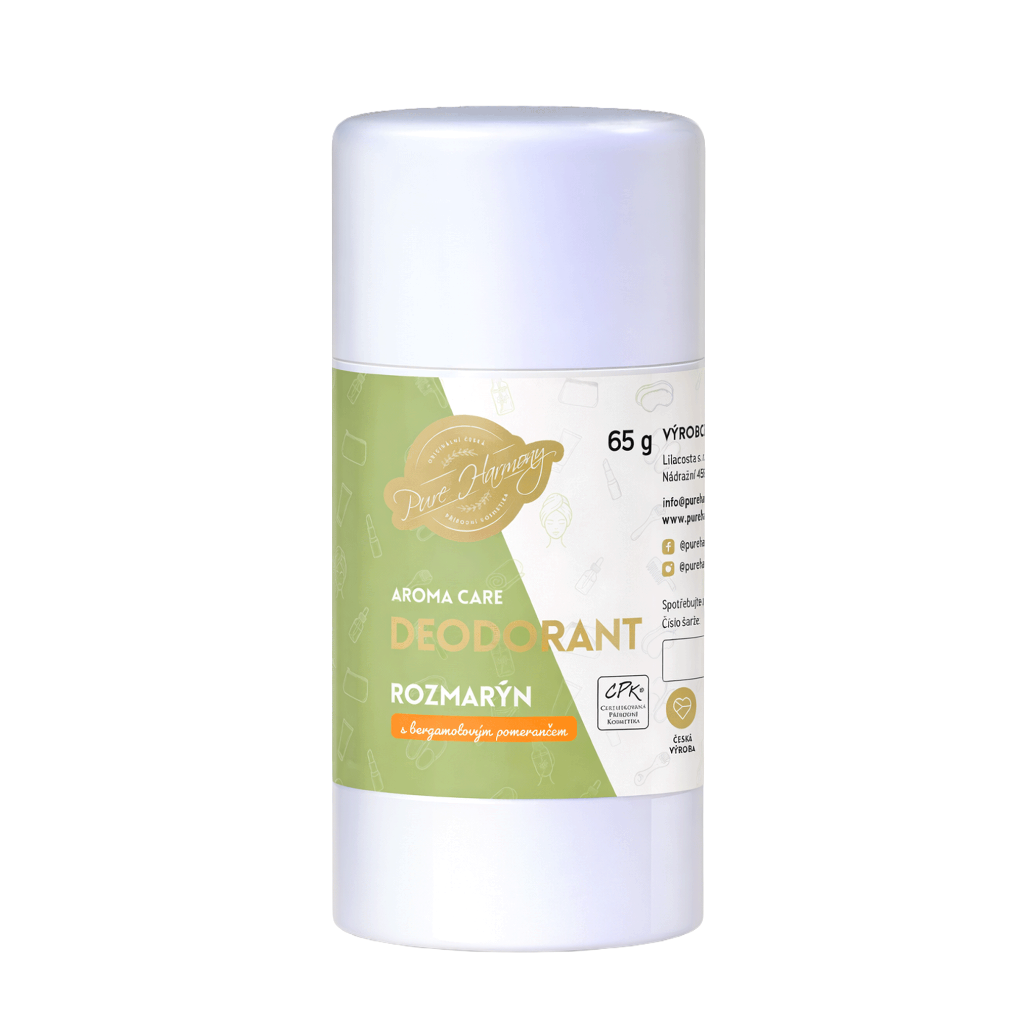 AROMA CARE deodorant Rozmarýn s bergamotovým pomerančem Váha: 65 g