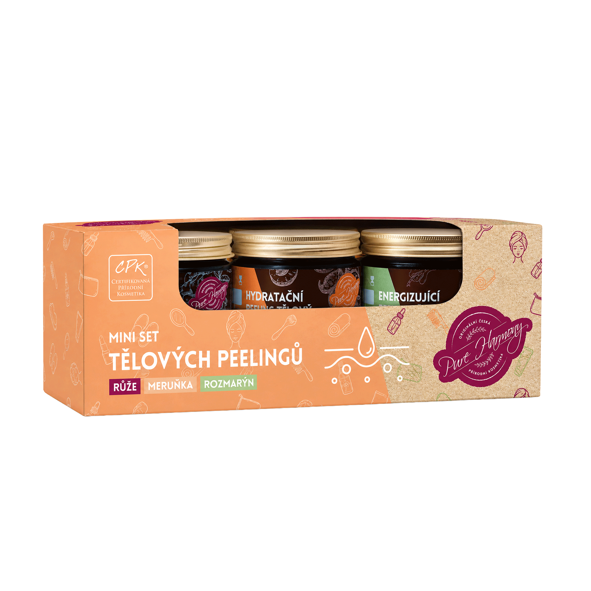 Mini set tělových peelingů