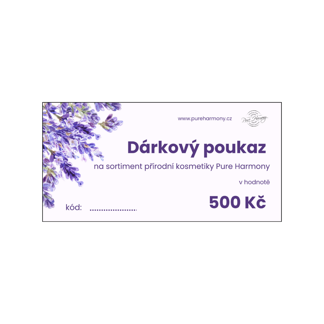 Dárkové poukazy hodnota: 500 Kč