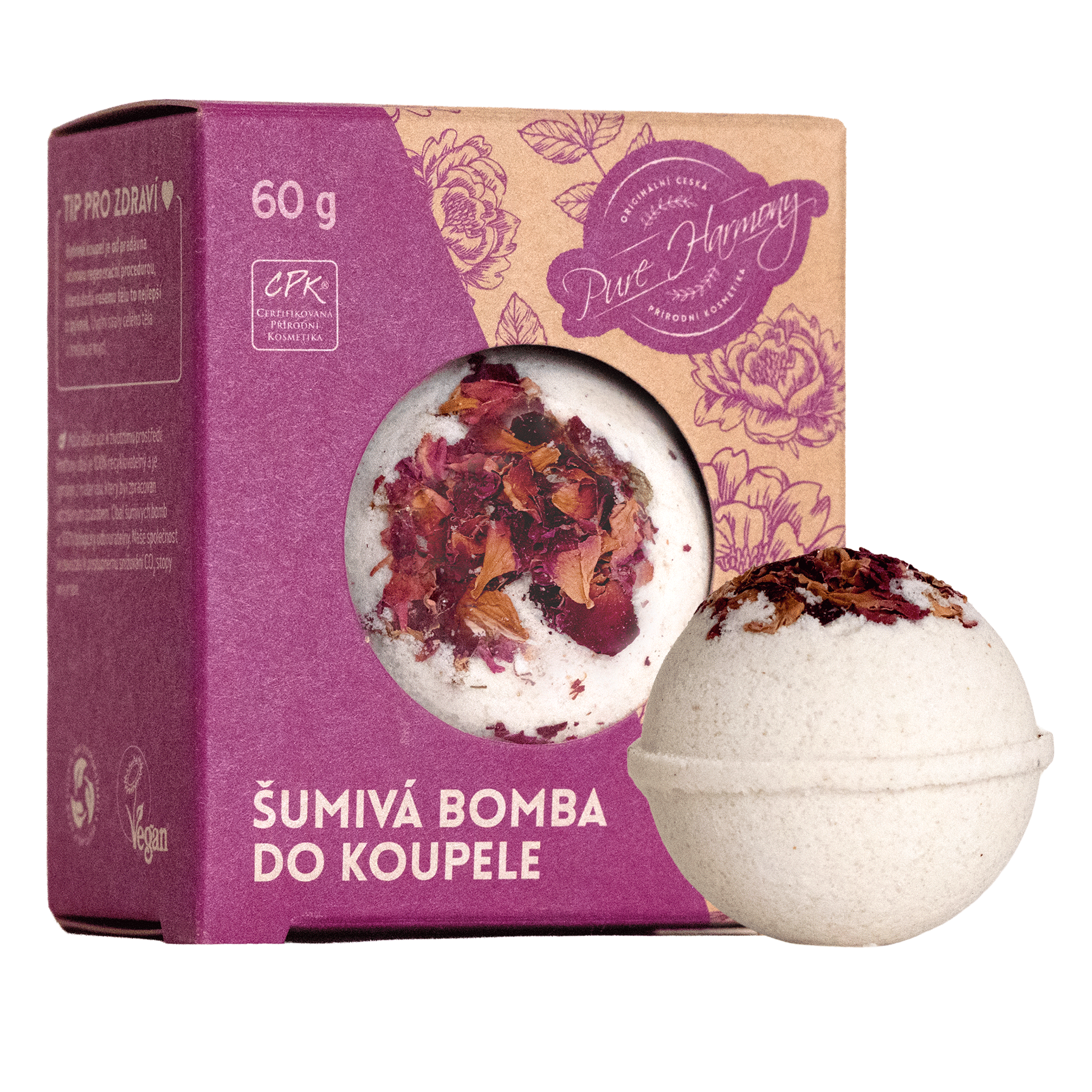 Šumivá bomba do koupele Růže