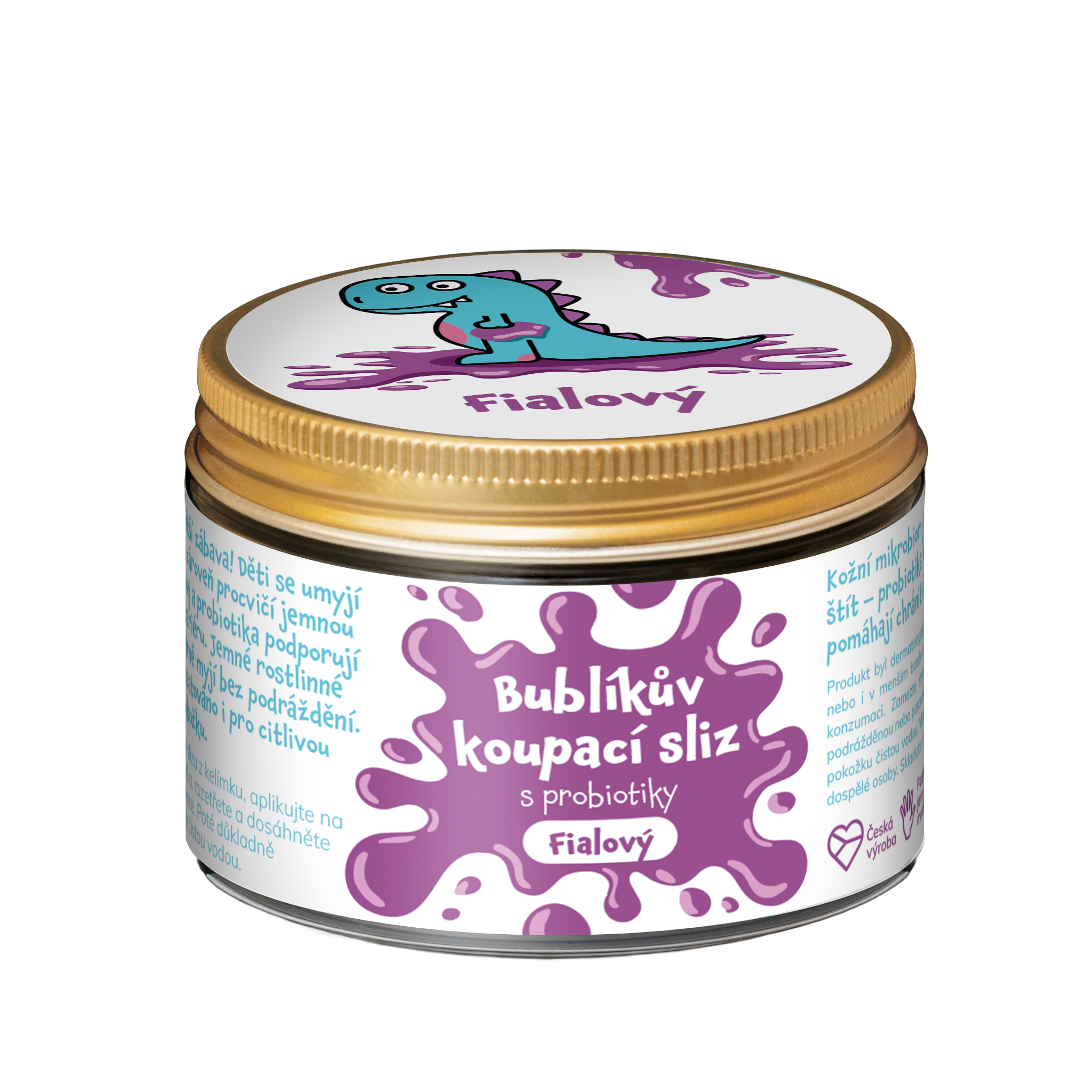 Bublíkův koupací sliz s probiotiky FIALOVÁ 140 g