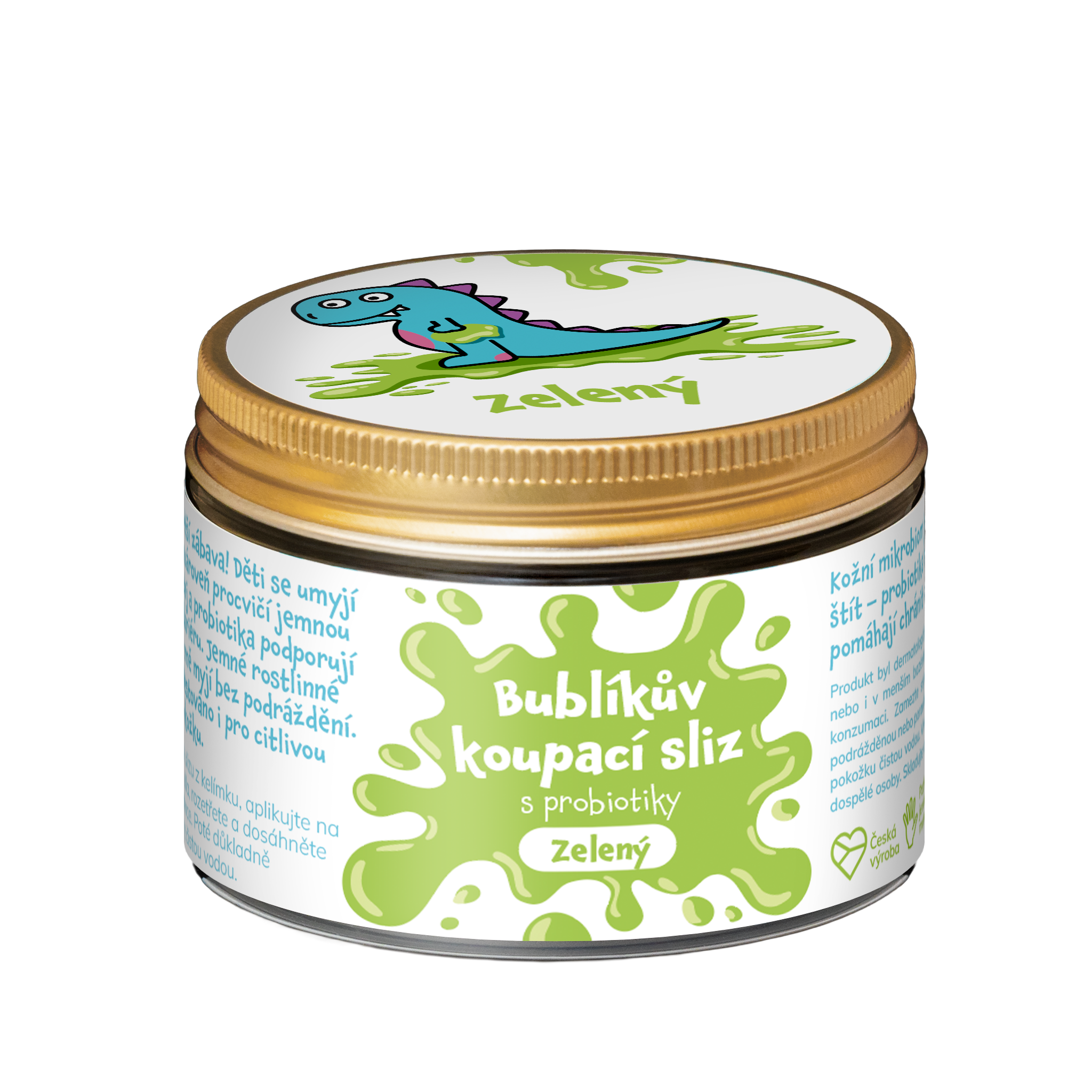 Bublíkův koupací sliz s probiotiky ZELENÁ 140 g